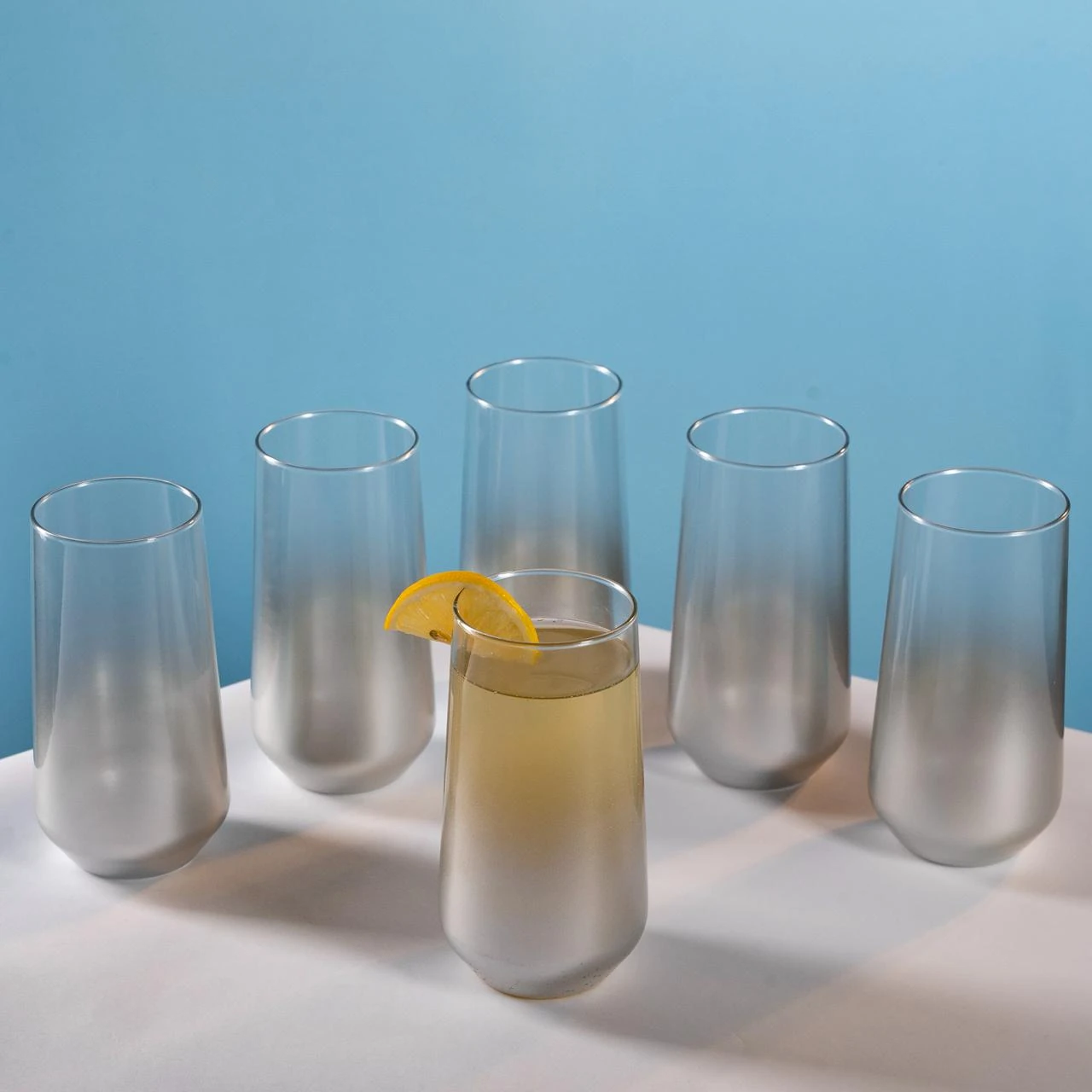 Serwant Glow 6lı İçki Stəkanı Gümüş 470 Cc