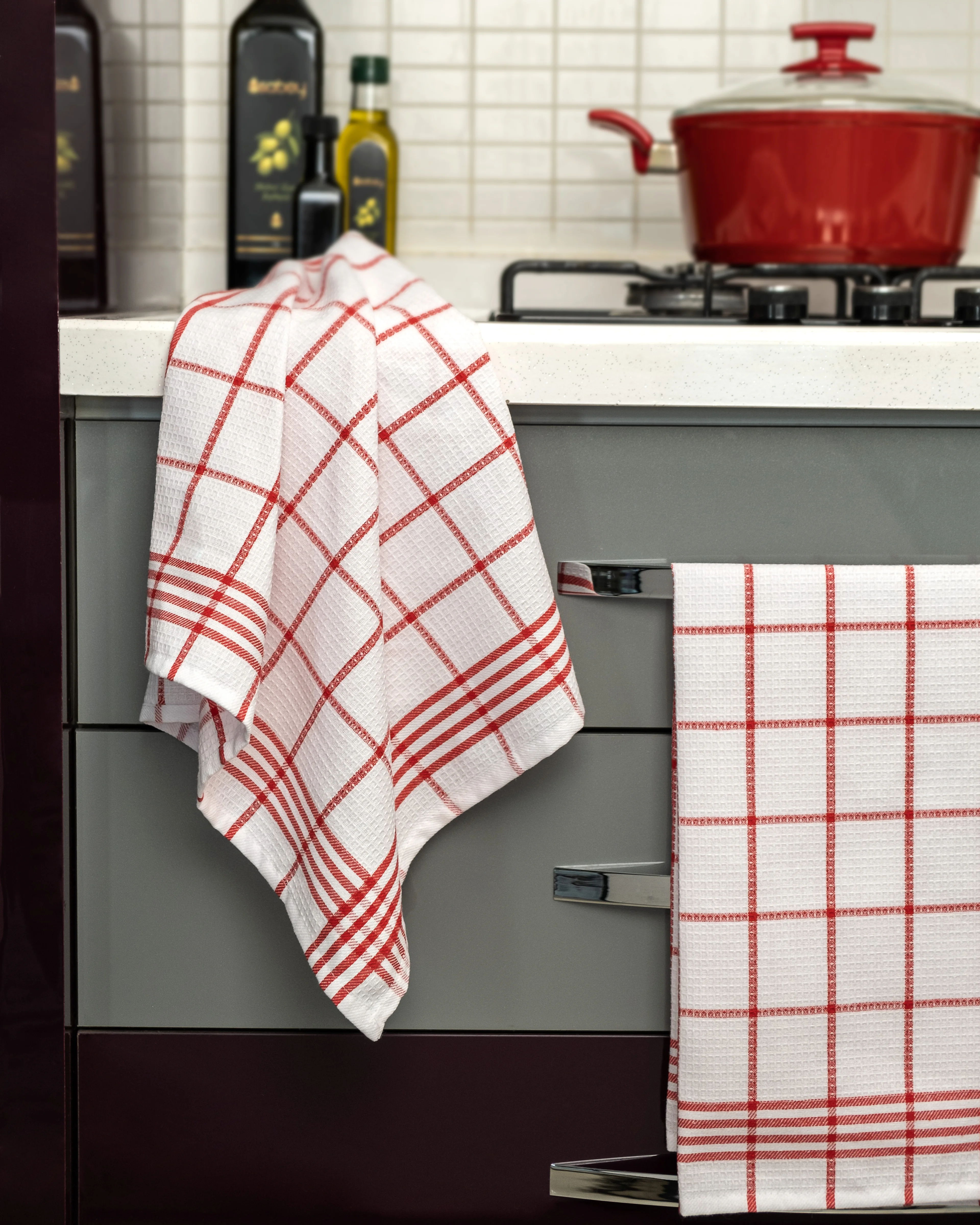 SERWANT HOME SOFT ÇAY DƏSMALI 3 LU QIRMIZI 48*70CM