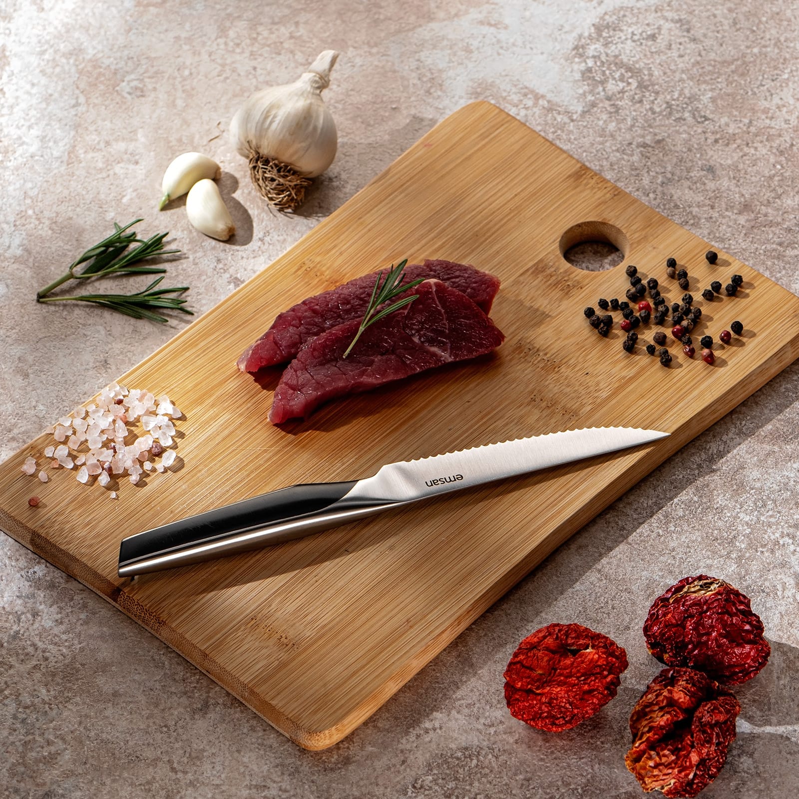 EMSAN PRO KNIFE STEAK BIÇAGI, SIYAH