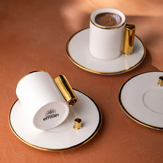 EMS MODERN 80ML 6'LI KAHVE F, BEYAZ GOLD
