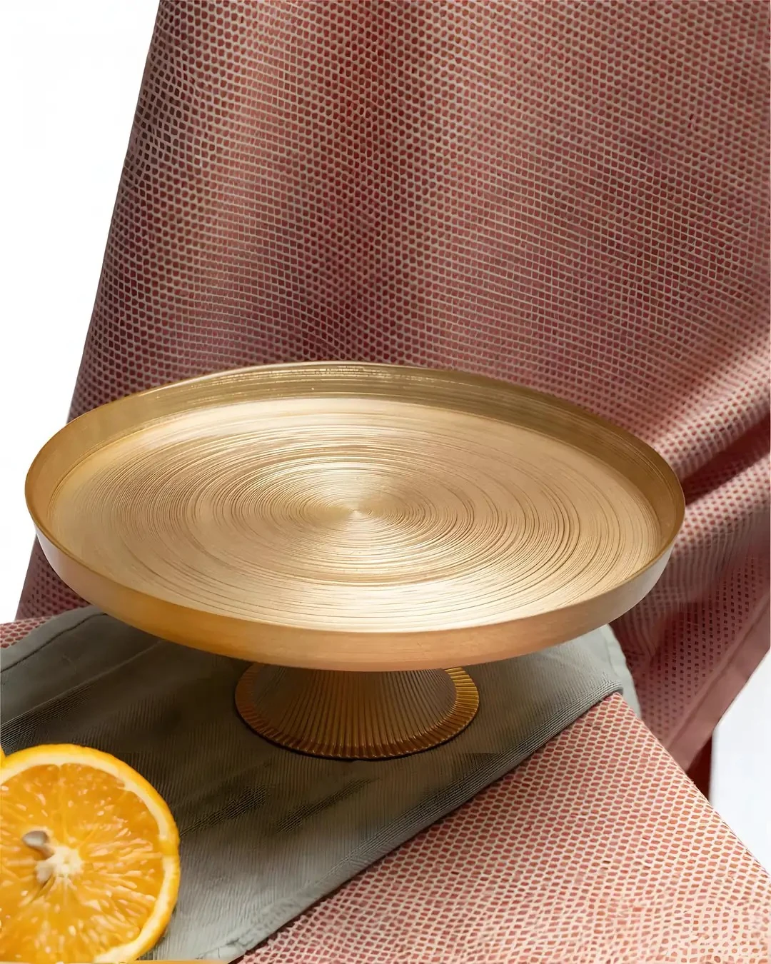 Serwant Ares 26 Sm Düz Kənarlı Ayaqlı Boşqab – Qızılı