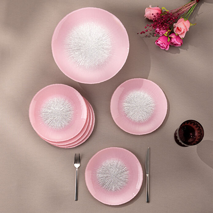EMSAN PASTEL 7 Parça Şüşə Şirniyyat Qabı