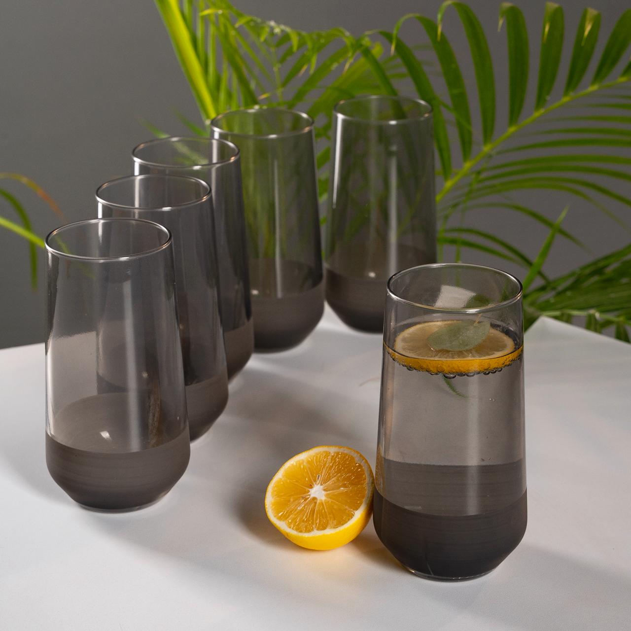 Serwant Matte 6lı İçki Stəkanı Füme 470 Cc