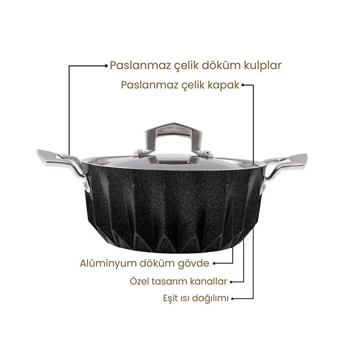 Emsan Diagon 20 sm Dərin Qazan