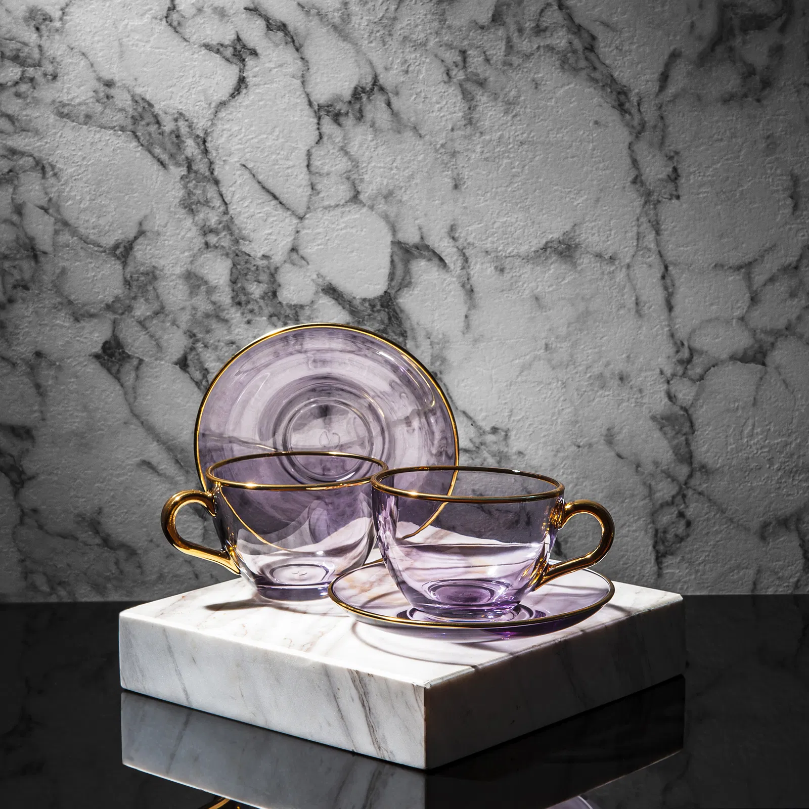 SERWANT FIVE OCLOCK 2 Lİ TABAKLI ÇAY FİNCANI DƏSTİ BƏNÖVŞƏYİ