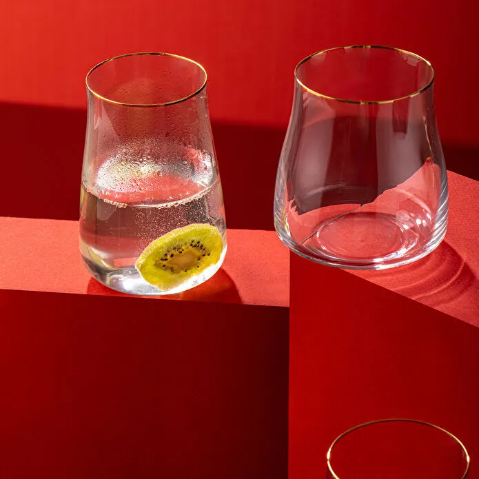 Emsan Brilliante 19 Parça Stəkan Dəsti, Qızılı