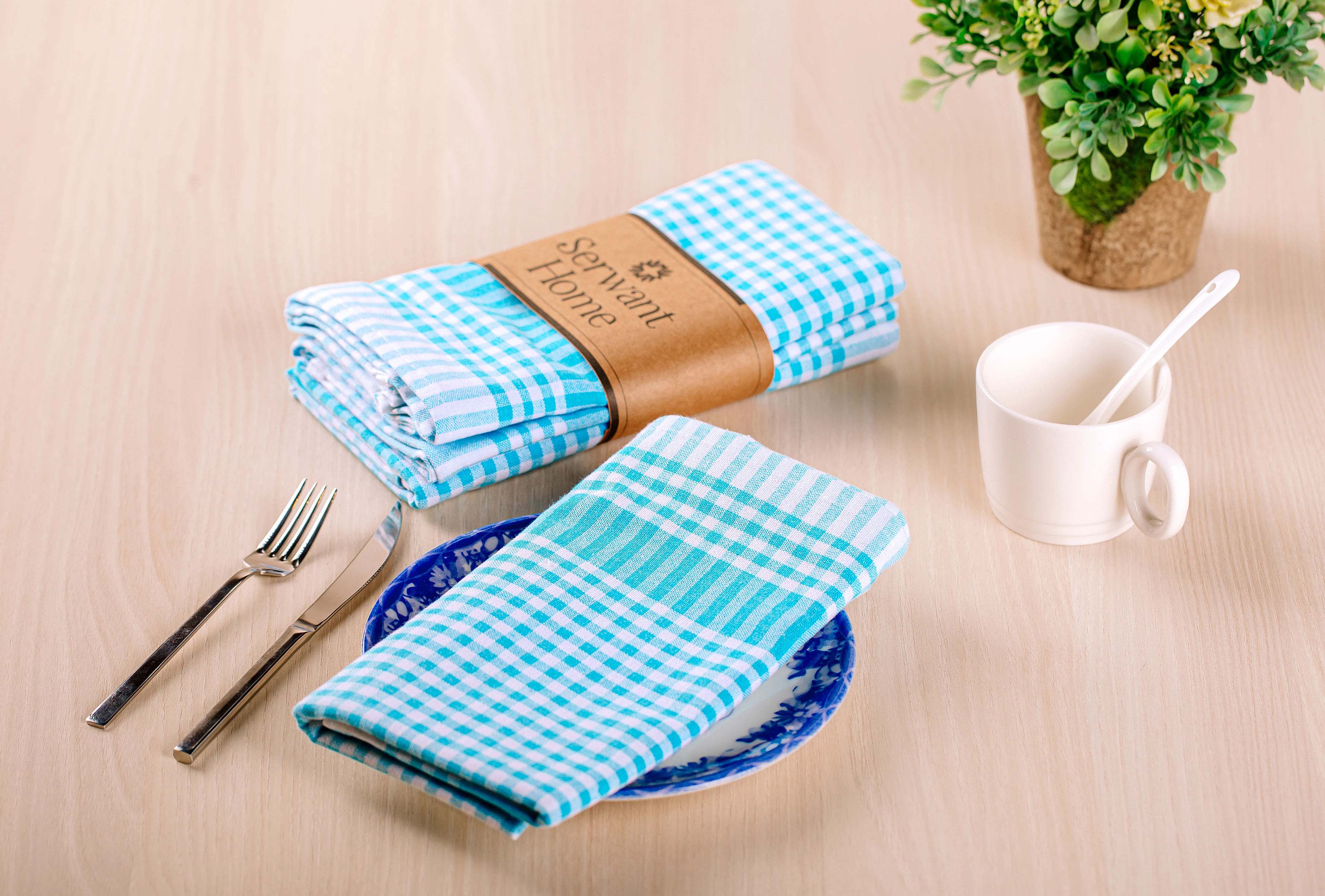 SERWANT HOME DAILY 5LI ÇAY DƏSMALI 45*65 MAVI