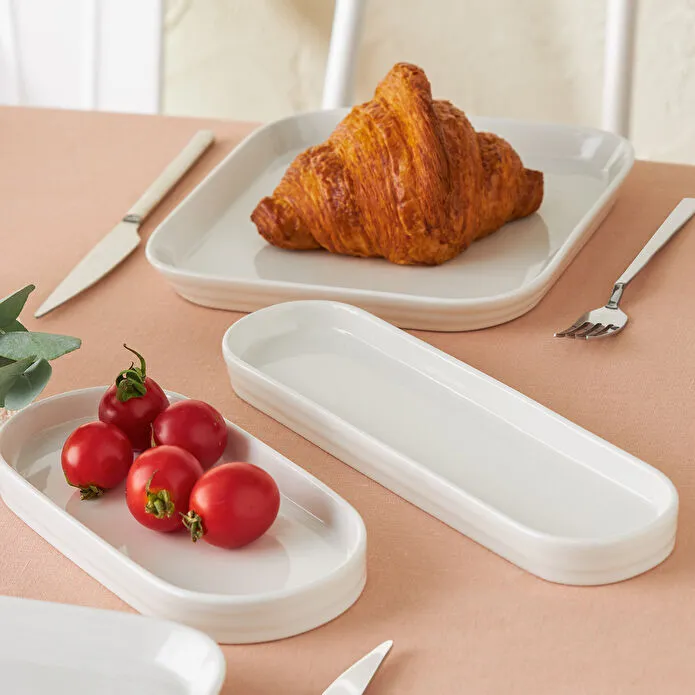 EMSAN Yeni Misra Ağ Rəngli Səhər Yeməyi Dəsti 12 parça, 6 nəfərlik