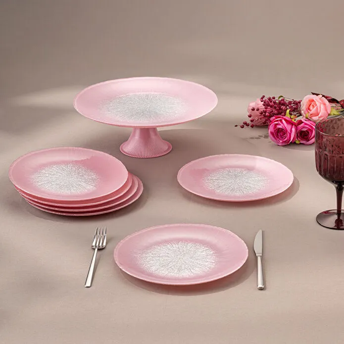 EMSAN PASTEL 7 Parça Şüşə Şirniyyat Qabı