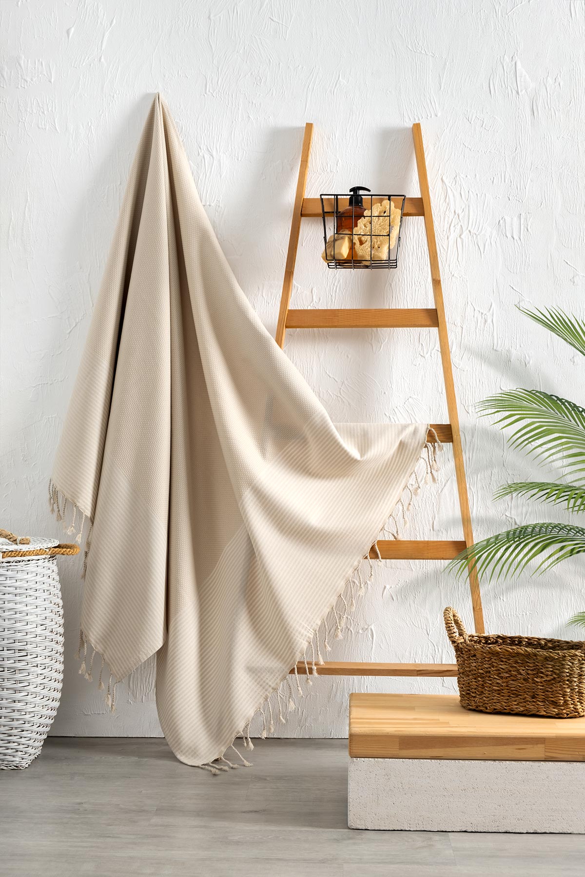 SERWANT HOME SELGE PESTEMAL / THROW BEJ 100*200