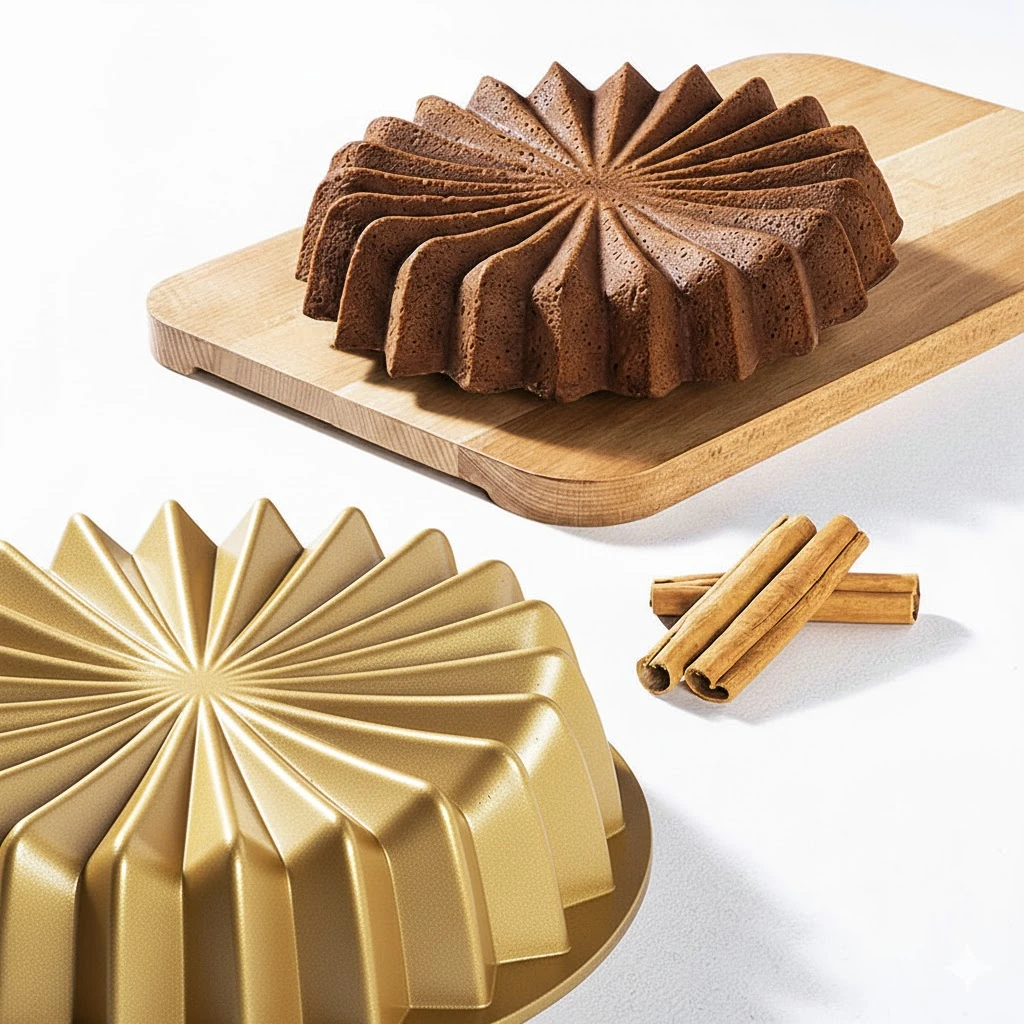 Serwant Yıldız Tort Kek Qabı Qızılı