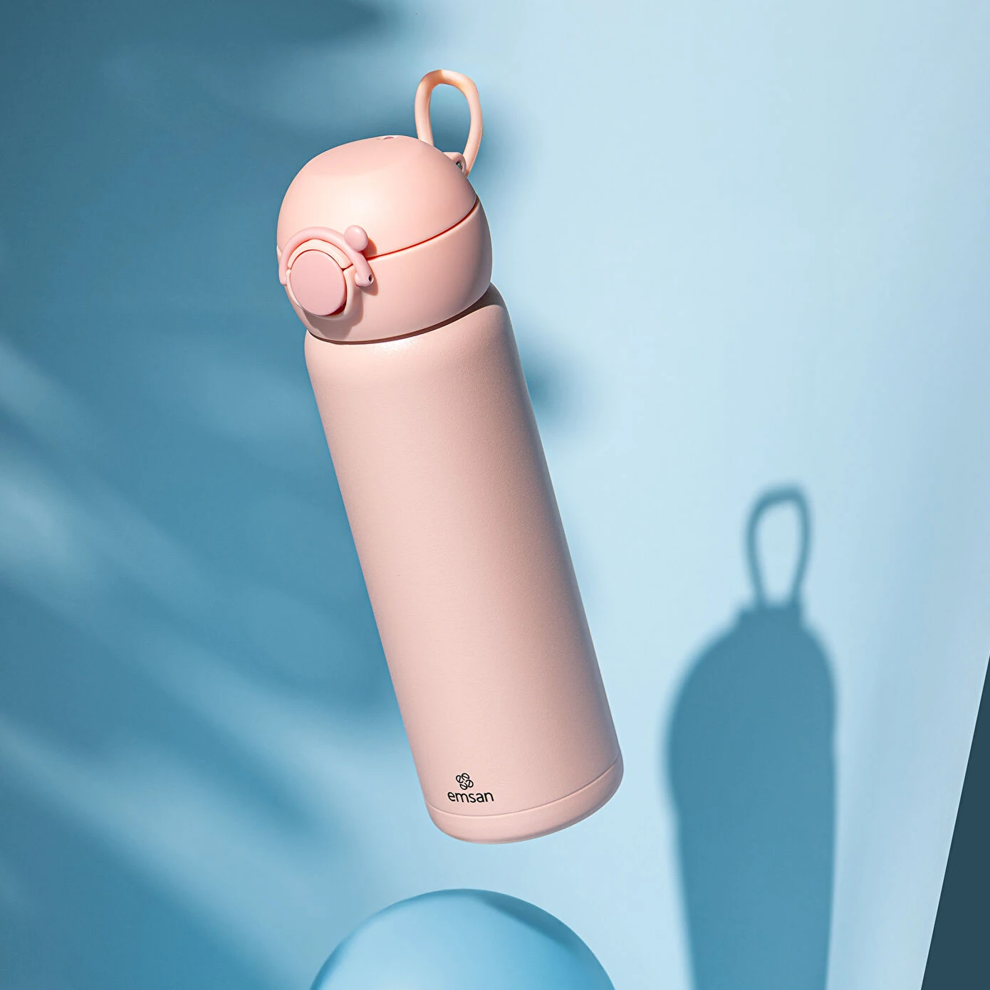 Emsan Terry Pipetli Polad Termos 500 Ml, Çəhrayı