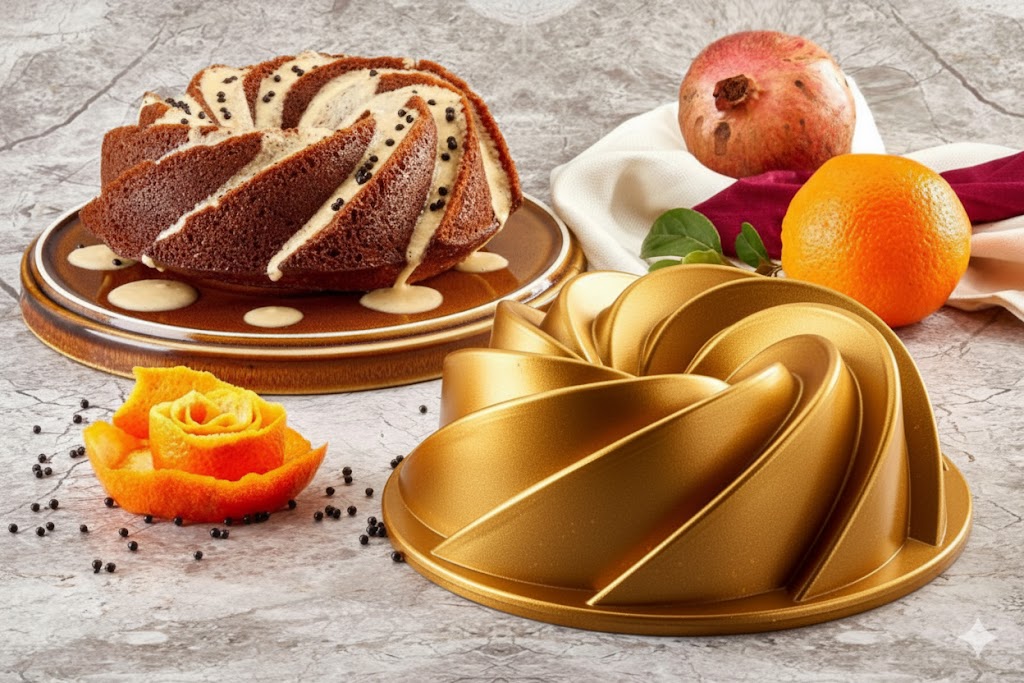 Serwant Rüzgar Güllü Qızılı Tort Qalibi