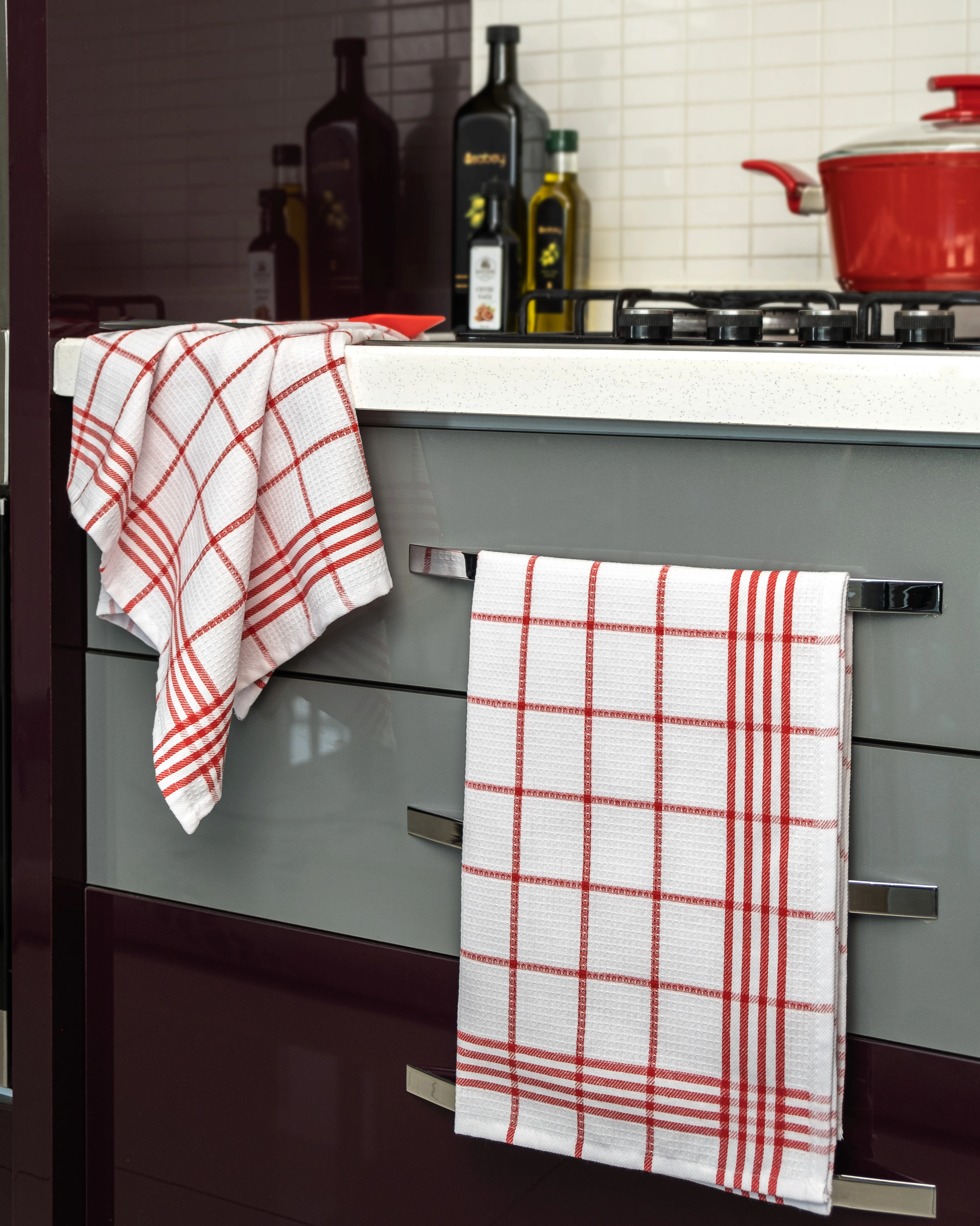 SERWANT HOME SOFT ÇAY DƏSMALI 3 LU QIRMIZI 48*70CM