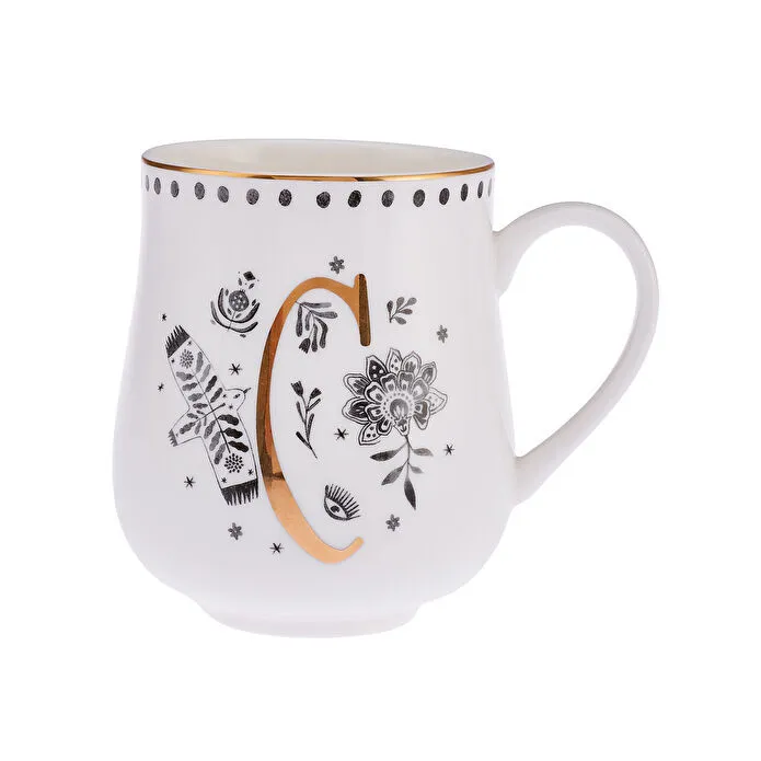 Emsan Artisan C Letter New Bone Fincan 220 ml