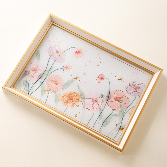 EMSAN FLORA TEPSI   30X42 CM, GOLD