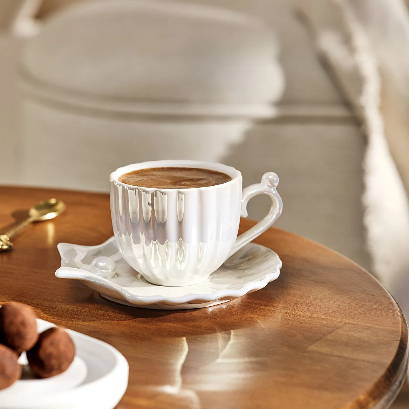 EMSAN ISTIRIDYE QƏHVƏ FİNCANI 2Lİ BƏYAZ