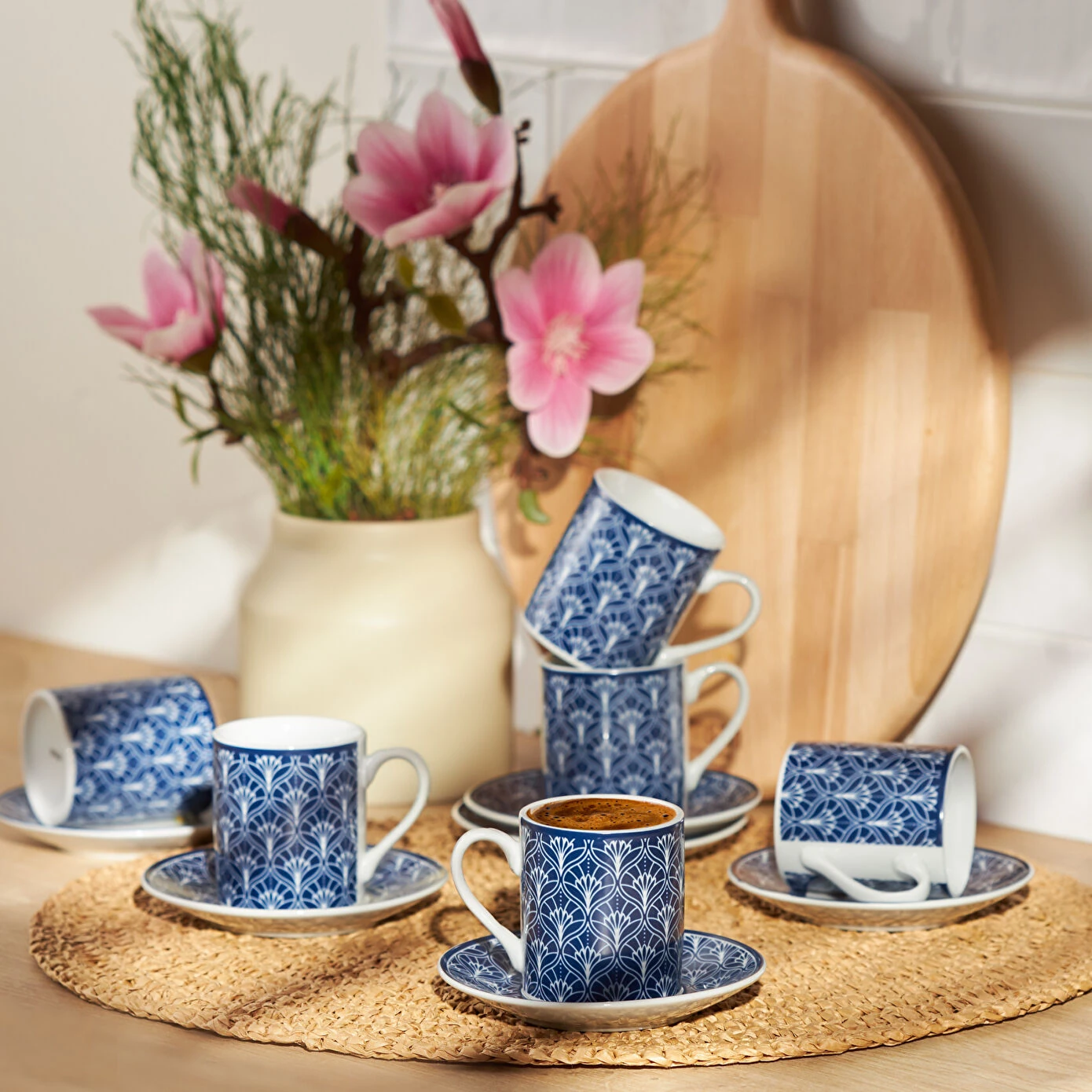 Emsan Blue Star 6 Nəfərlik Qəhvə Fincanı Dəsti