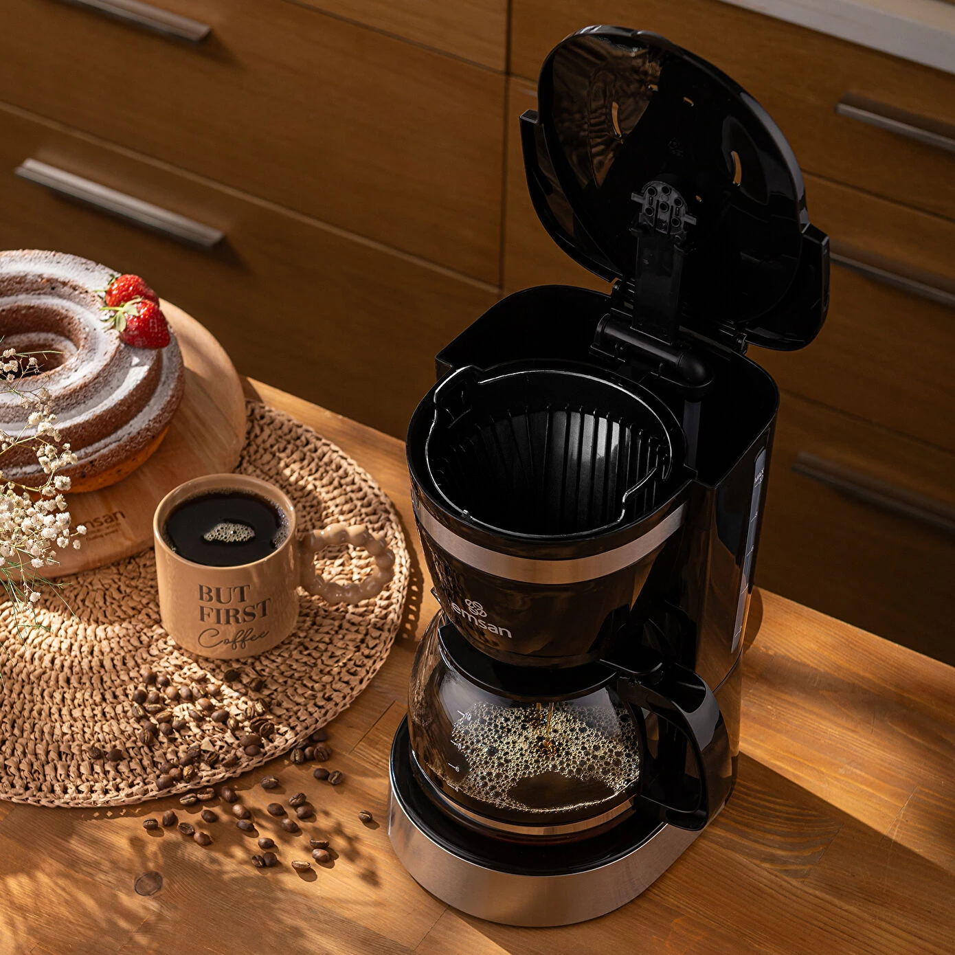 Emsan Kahvezen Filter Qəhvə, Inox Qara