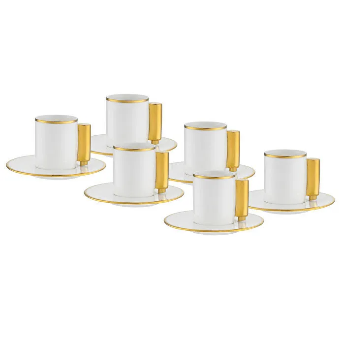 EMS MODERN 80ML 6'LI KAHVE F, BEYAZ GOLD