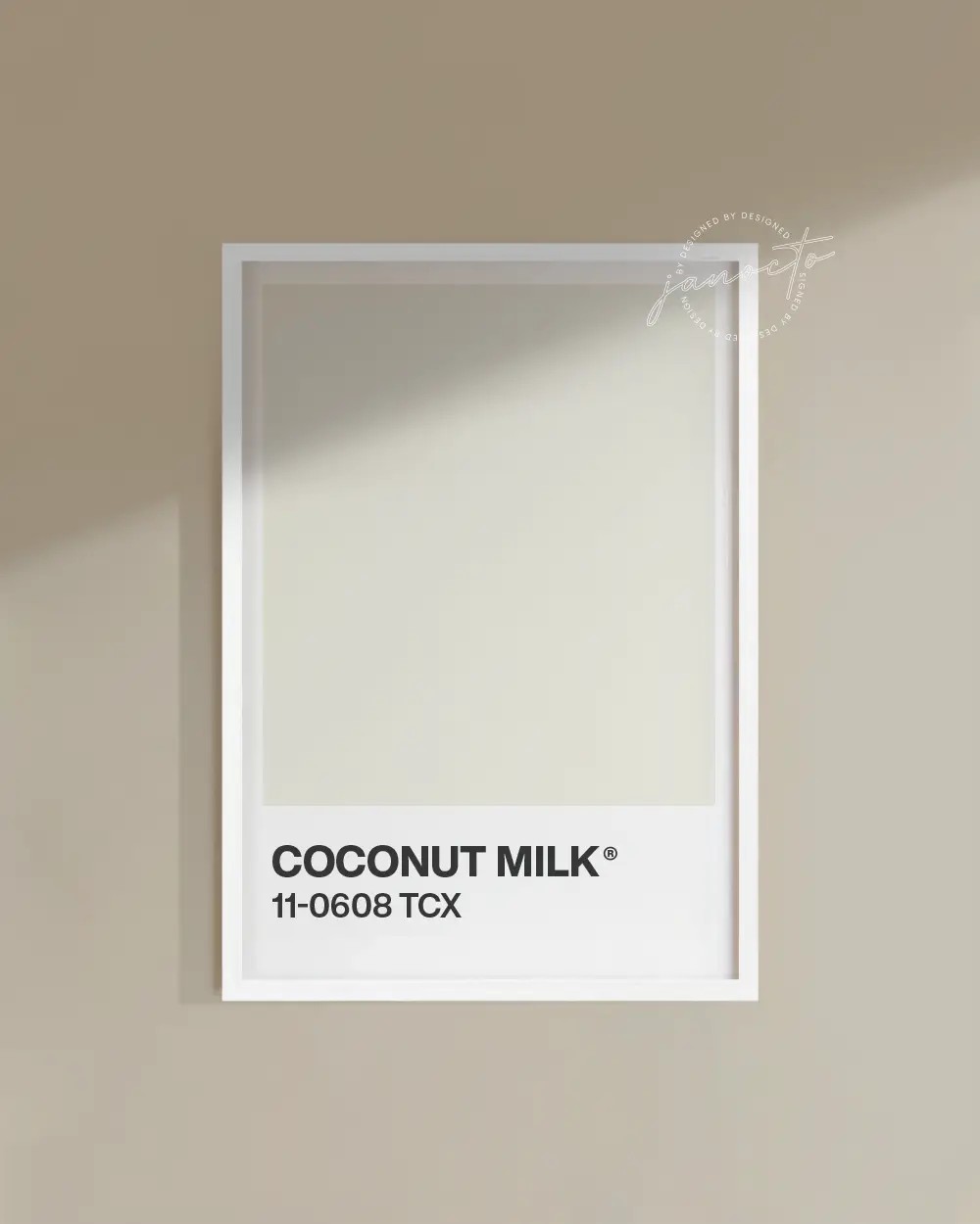 Senin Rengin | Coconut Milk Pantone Çerçevesiz Poster