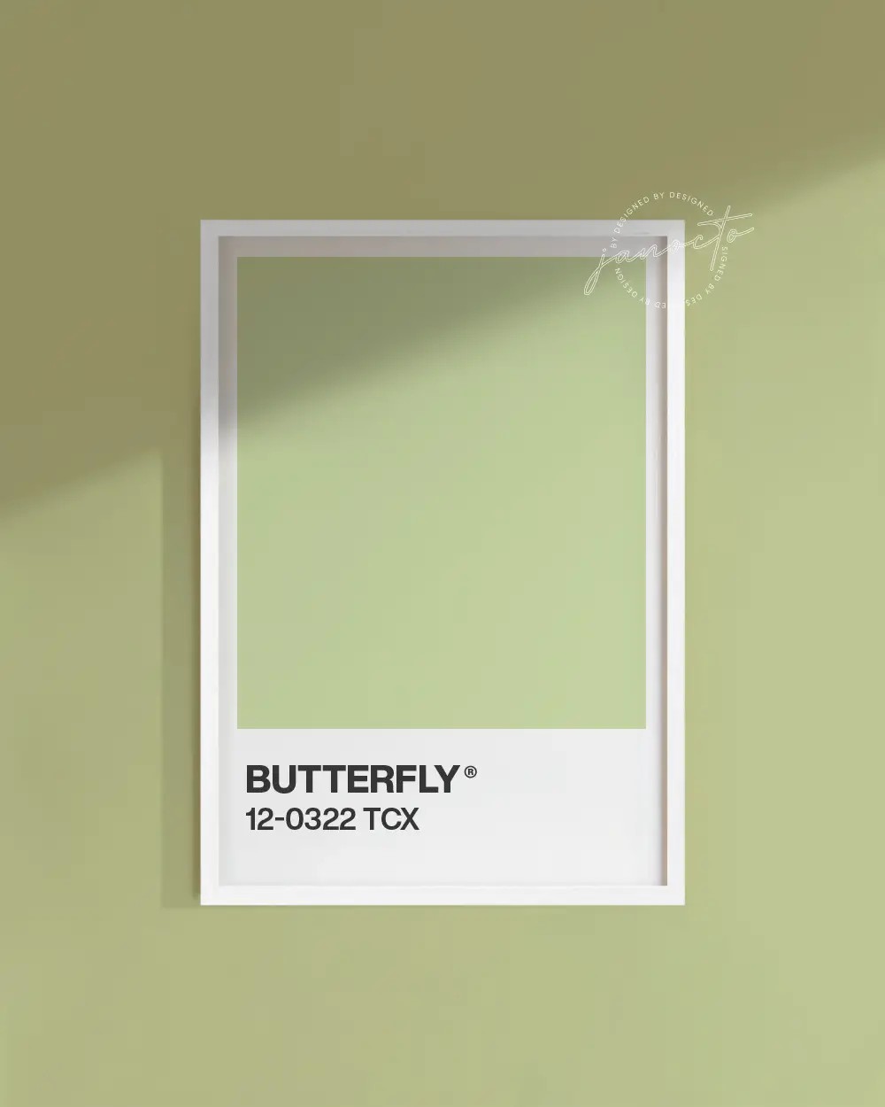 Senin Rengin | Butterfly Pantone Çerçevesiz Poster