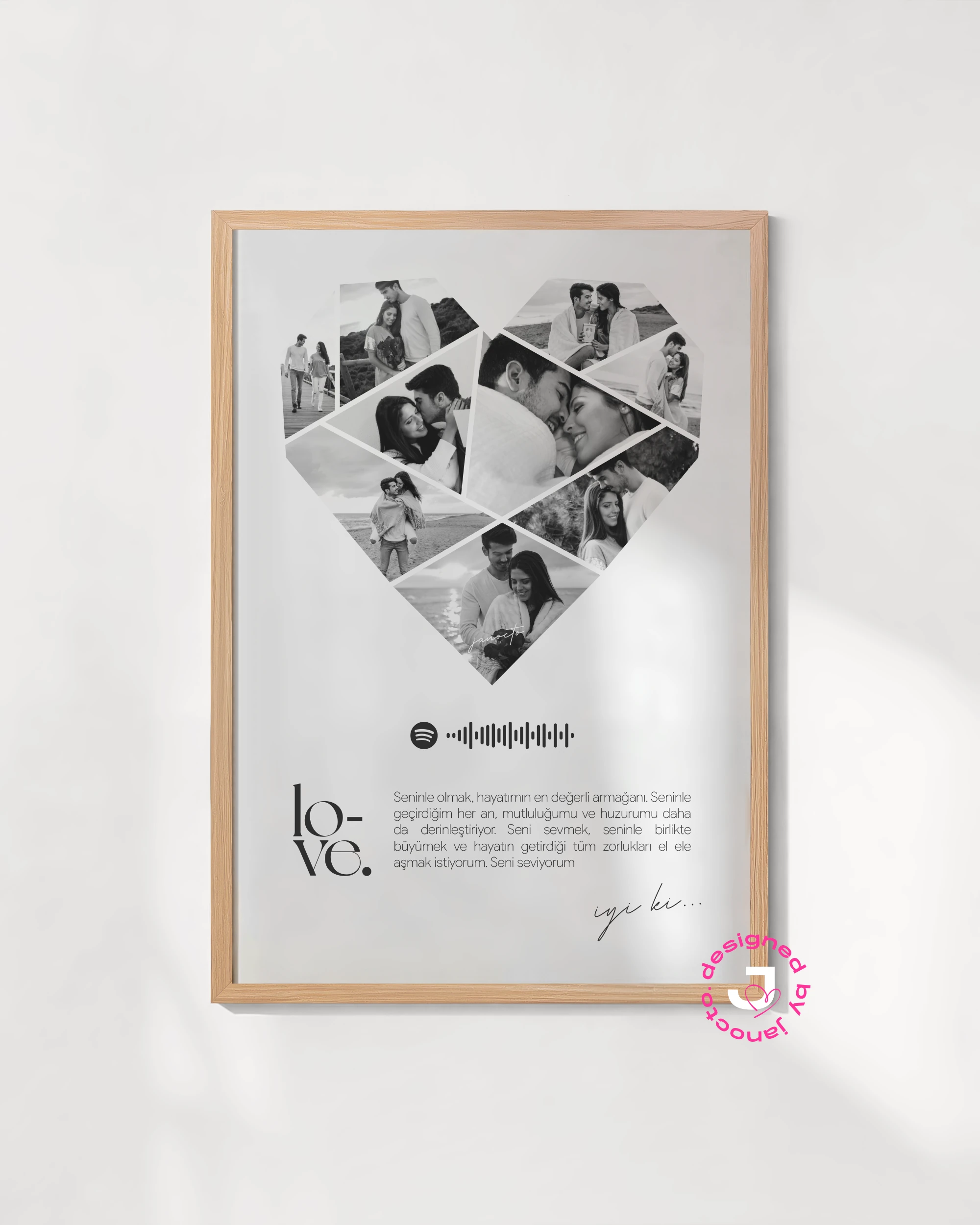 Kolaj Poster | 9 Fotoğraflı Kişiye Özel Çerçevesiz Poster