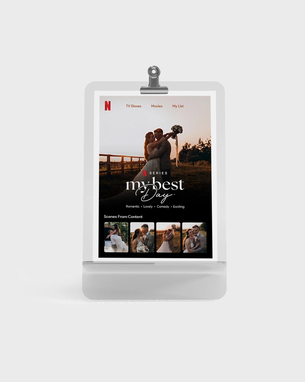 My Best Day | Netflix Temalı Kişiye Özel Masa Standı