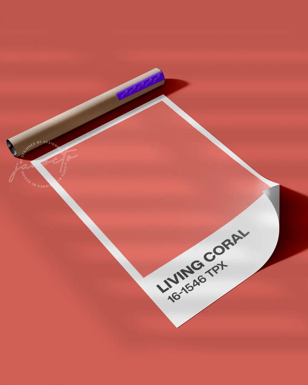 Senin Rengin | Living Coral Pantone Çerçevesiz Poster