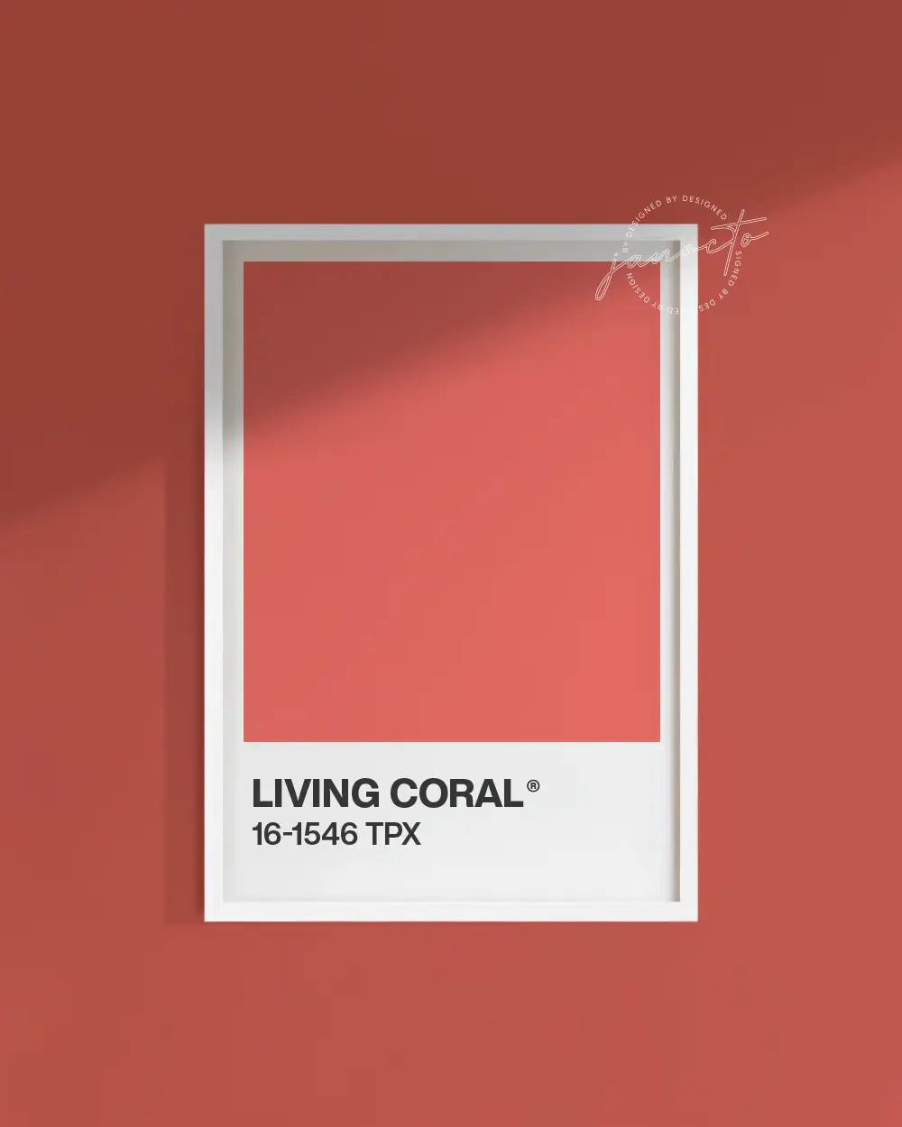 Senin Rengin | Living Coral Pantone Çerçevesiz Poster