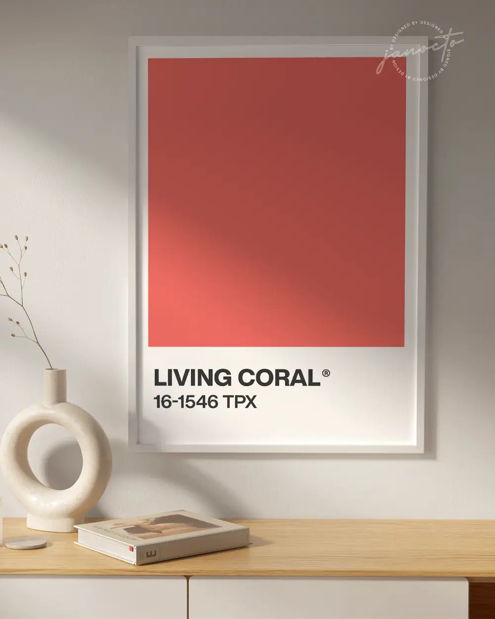 Senin Rengin | Living Coral Pantone Çerçevesiz Poster