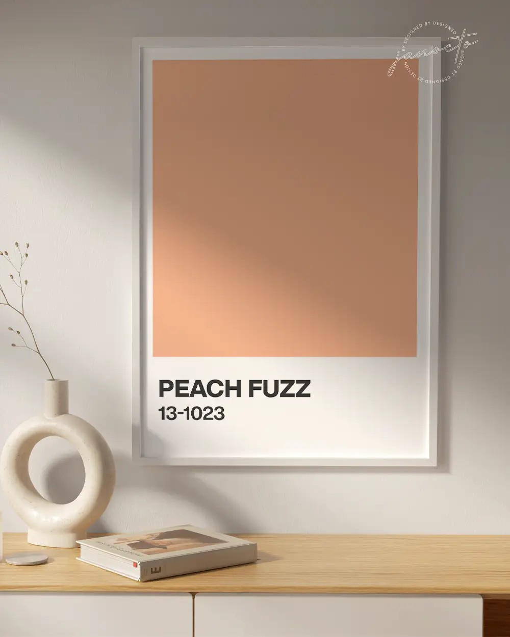 Senin Rengin | Peach Fuzz Pantone Çerçevesiz Poster