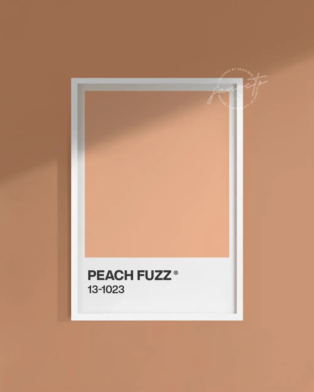 Senin Rengin | Peach Fuzz Pantone Çerçevesiz Poster