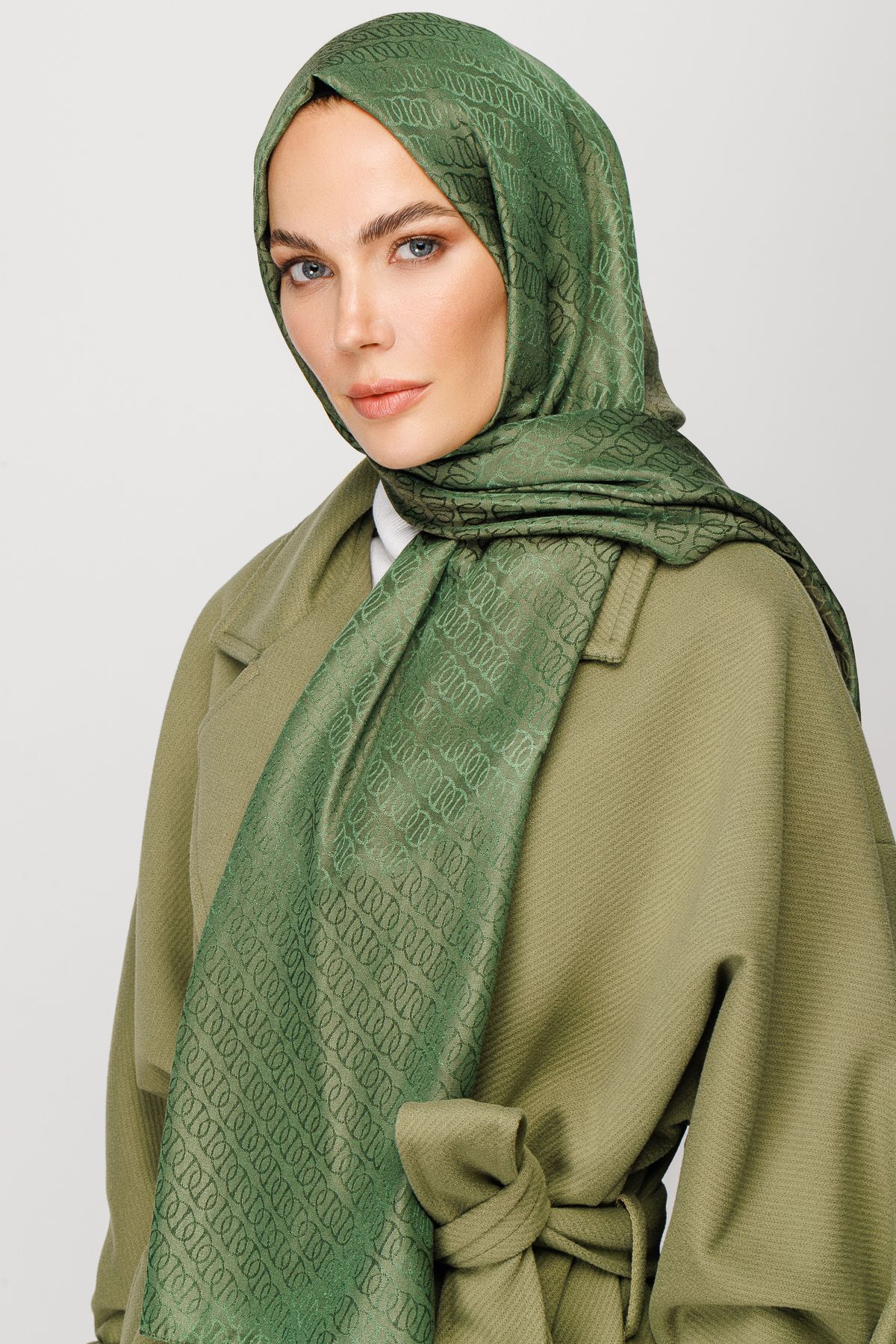 Gemustertes Glänzendes Jacquard Hijab