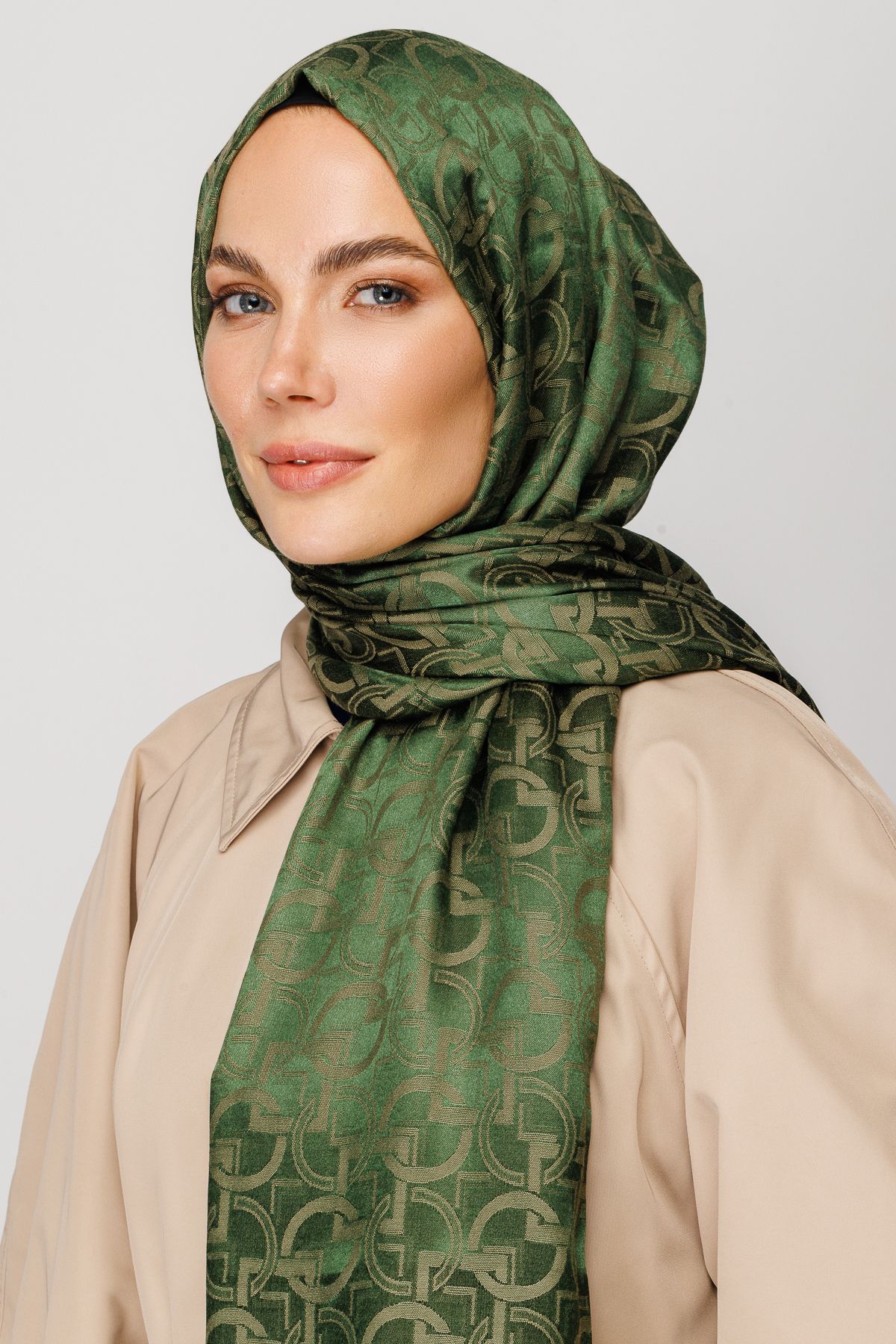 Gemustertes Glänzendes Jacquard Hijab