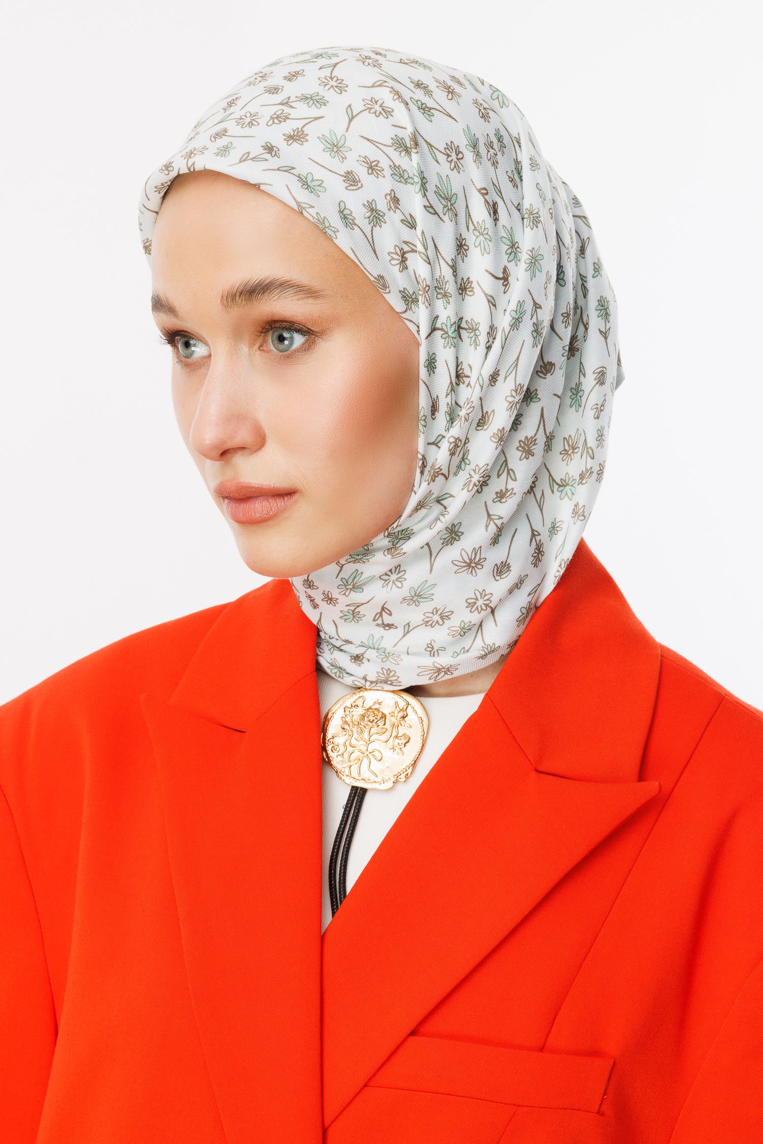 Minor Pattern Cotton Scarf - Lemon