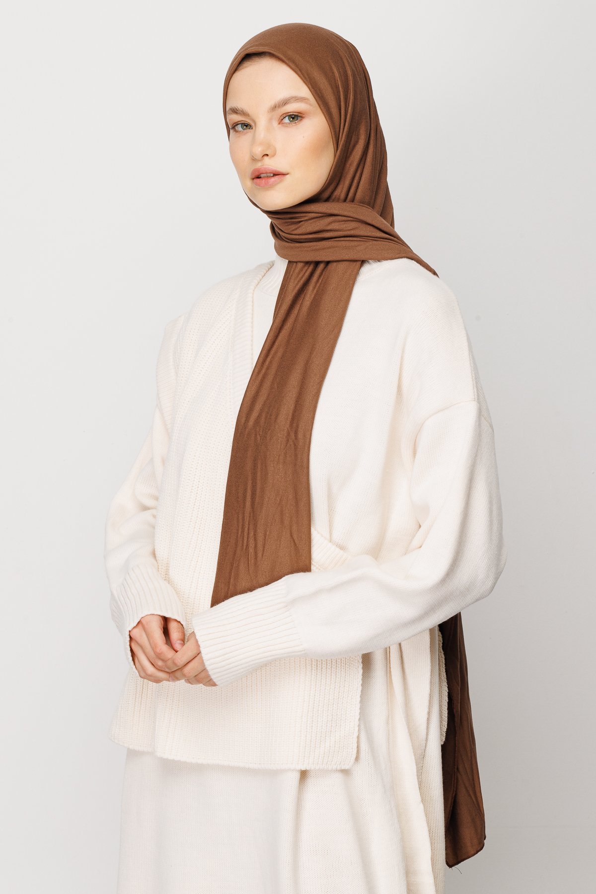 Jersey Shawl - Brown