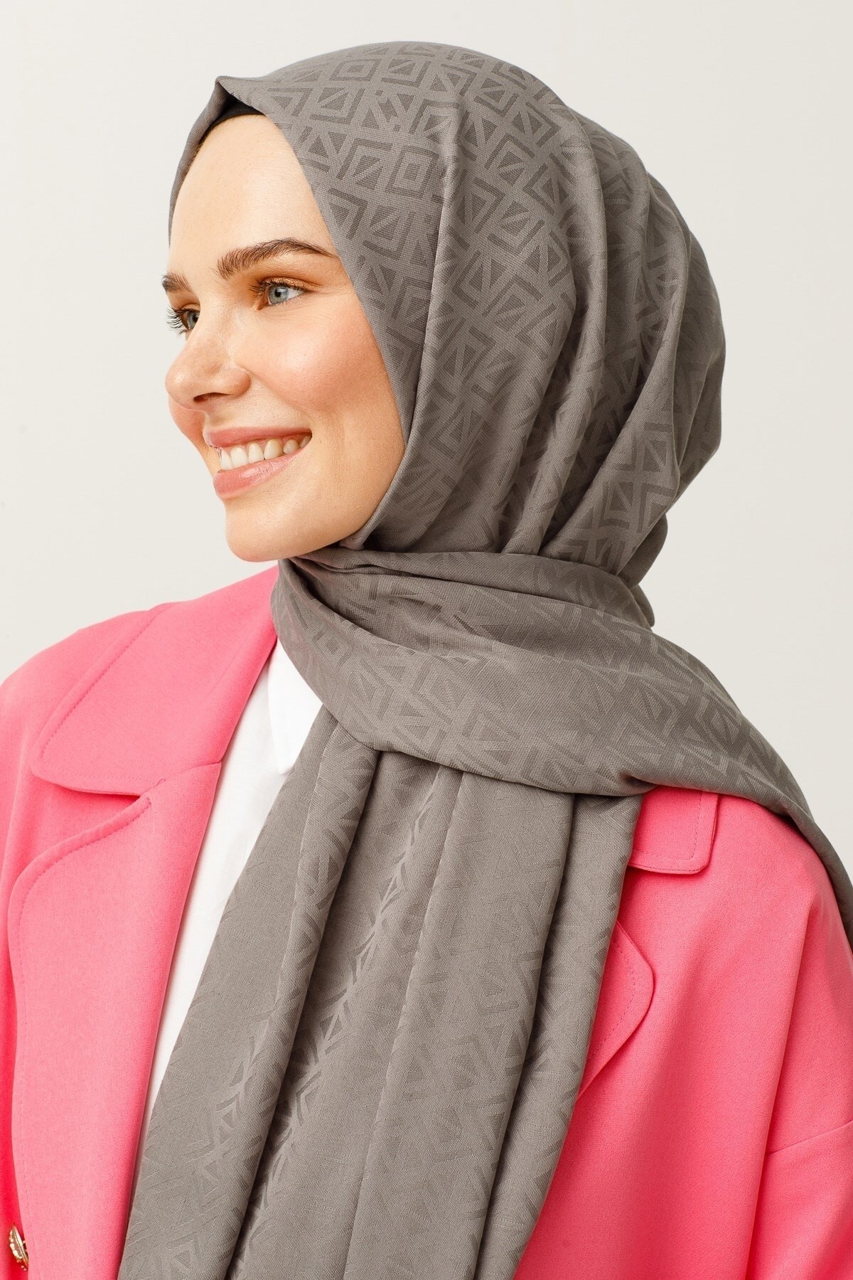 Gemustertes Baumwolle Jacquard Hijab