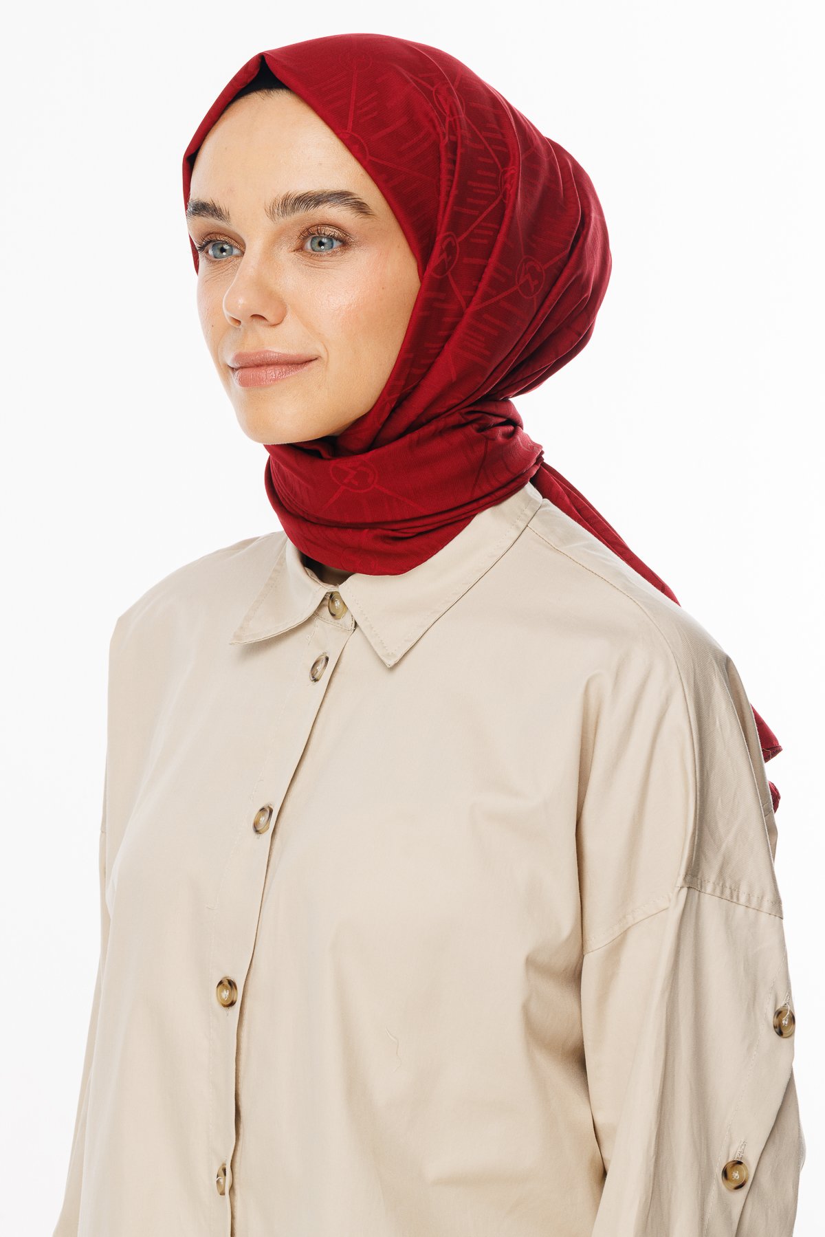 Moon Is Pattern Jacquard Hijab