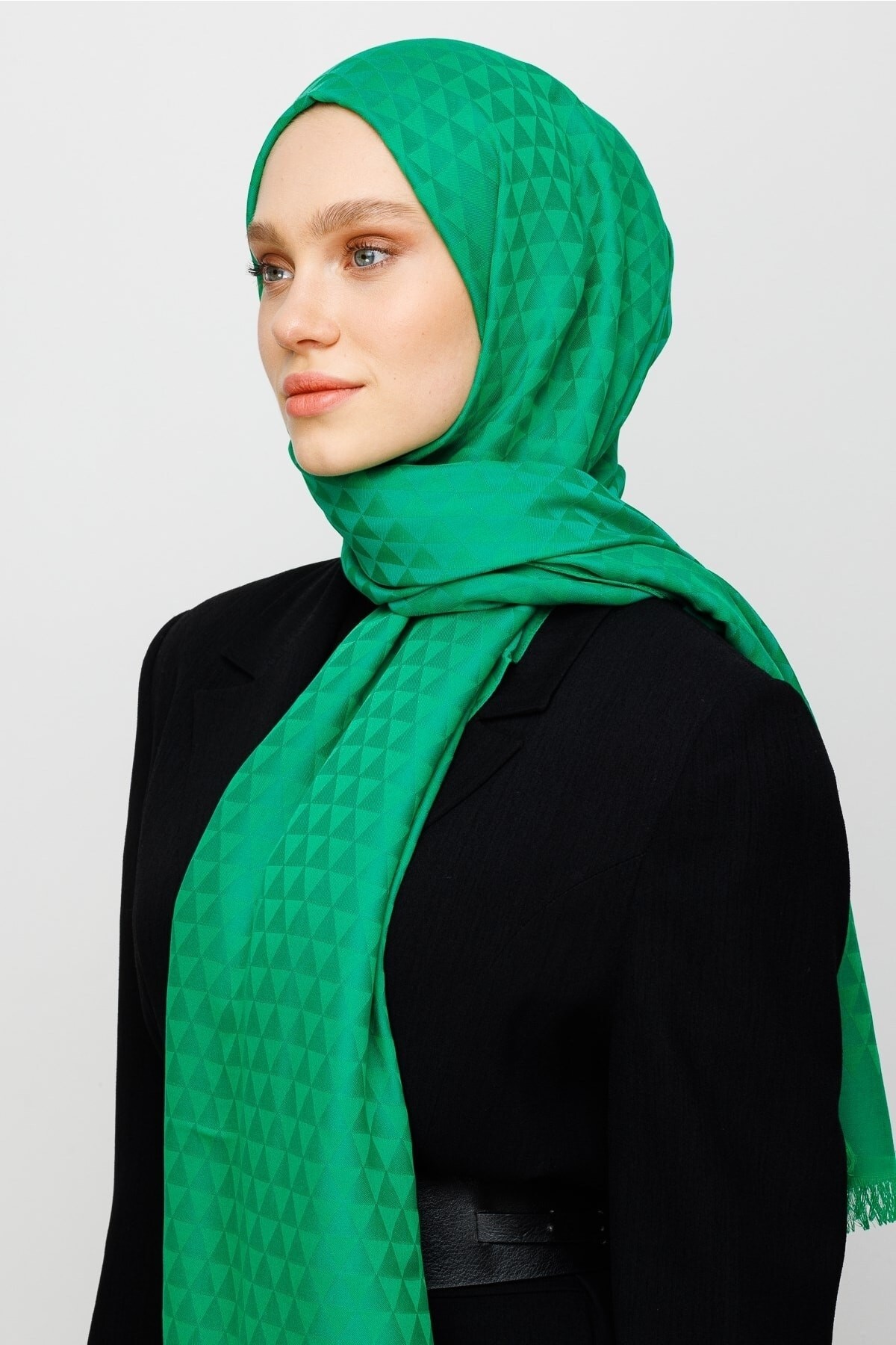 Gemustertes Baumwolle Jacquard Hijab