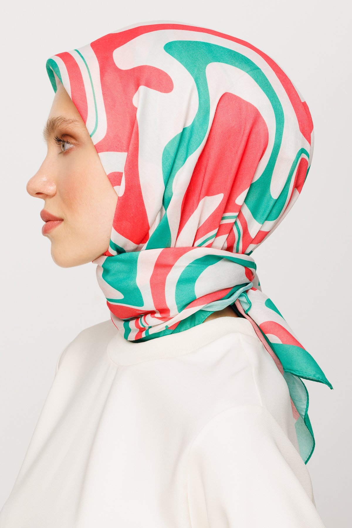 Mira Desen Dijital Soft Eşarp - Candy