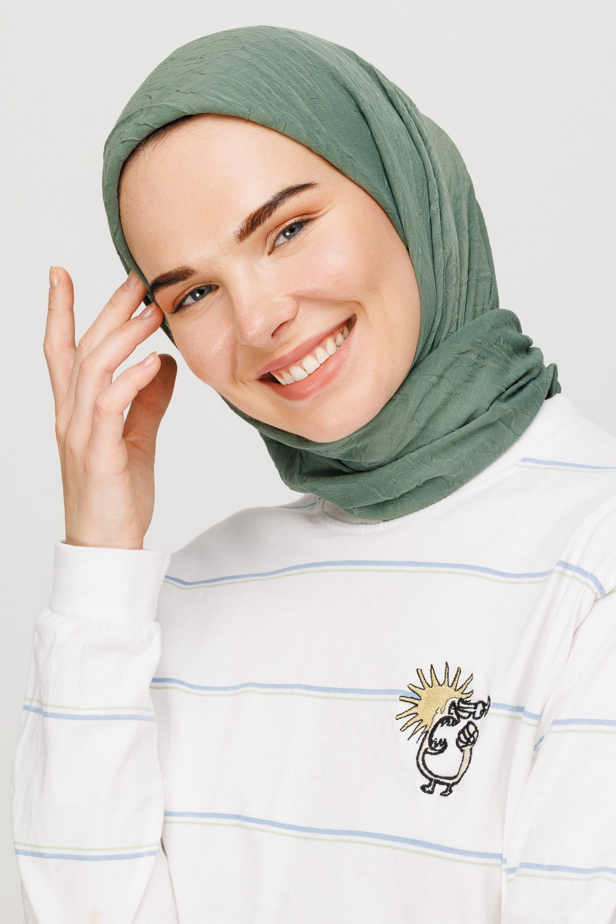 Küf Yeşili Bambu Eşarp