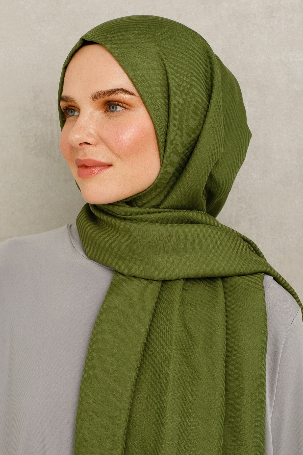 Striped Pattern Cotton Jacquard Hijab