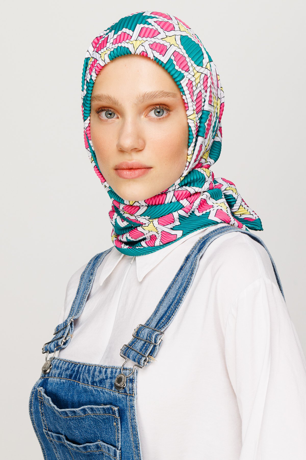 Şira Desen Pilise Eşarp - Pembe