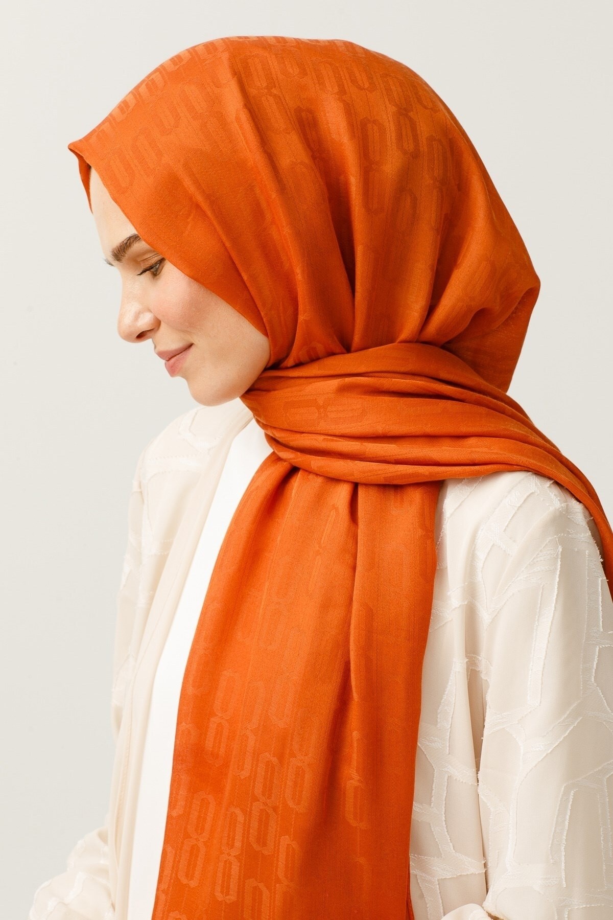 Gemustertes Baumwolle Jacquard Hijab