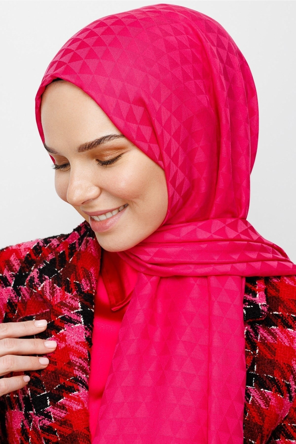 Gemustertes Baumwolle Jacquard Hijab