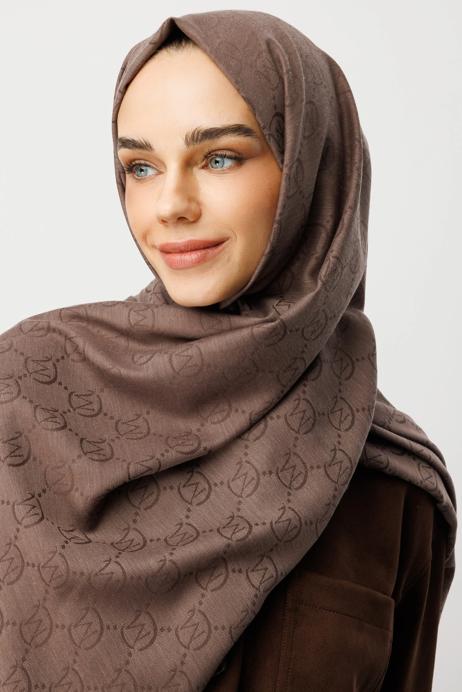 Wool Silk Shawl - Mink