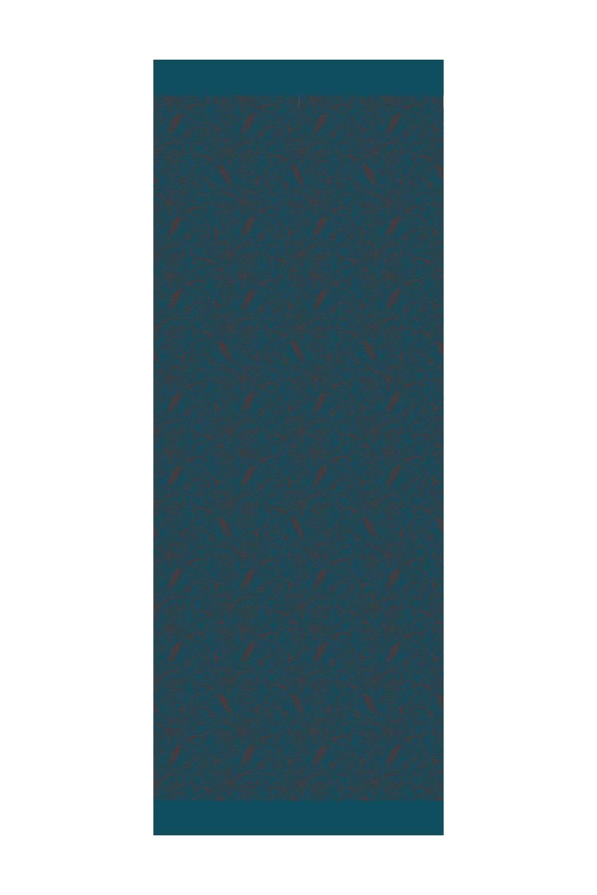 Marrakech Double Sided Shawl - Bitter Coffee-Petroleum Blue