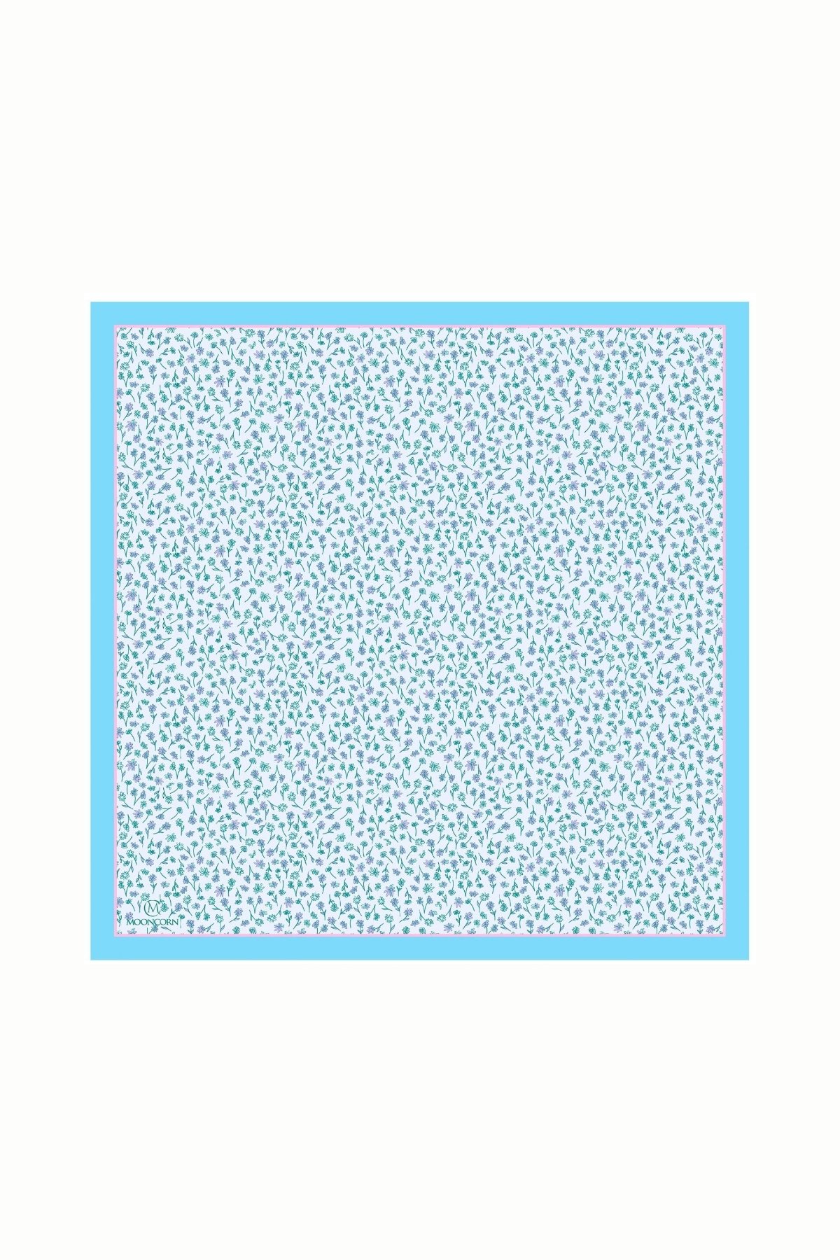 Minor Pattern Cotton Scarf - Baby Blue