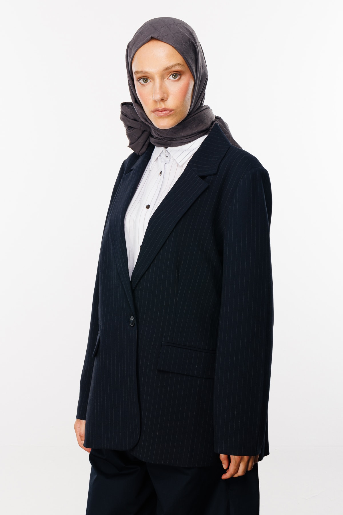 Bamboo Jacquard Shawl - Smoked